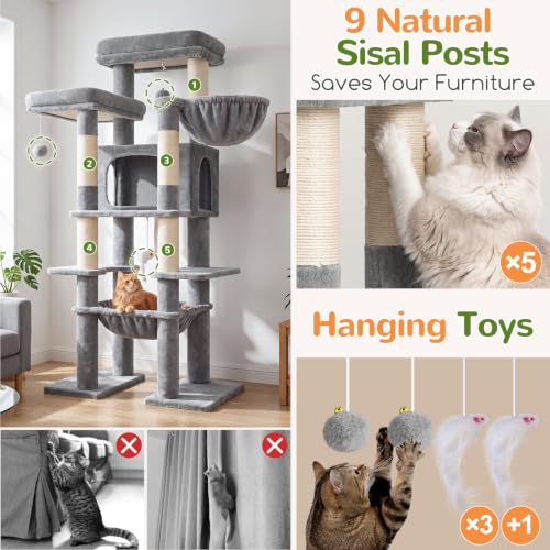 XL Giant Cat Tree for Indoor Large Cats