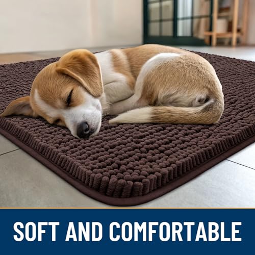 Dog Door Mat for Muddy Paws 59x32 (Brown / 59"X32")