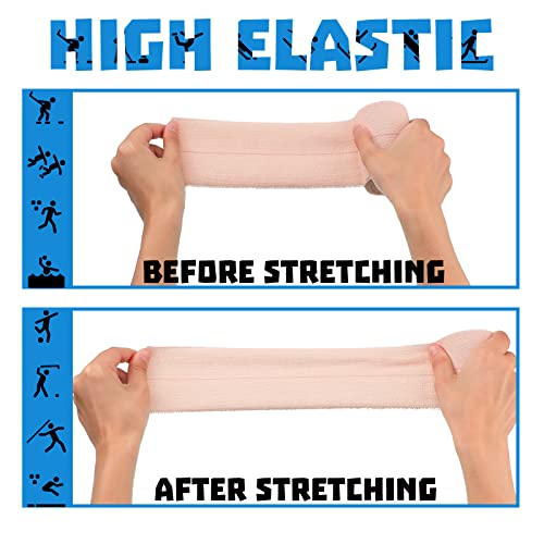 16 Rolls Self Adhesive Elastic Sports Bandage Tape (3 Inch x 5 Yard)