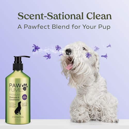 PAWFUME Dog Shedding Shampoo and Conditioner (Shampoo & Conditioner Royal Lavander / Pack of 2)