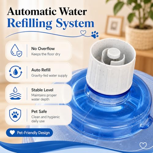 Pet Water Dispenser Station for Large Dogs and Cats (3 Gallon Water)