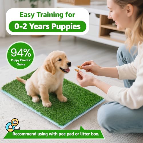 Artificial Grass Pee Pads for Dogs Puppy Potty Training to Pee and Poop (39.4" X 19.7")