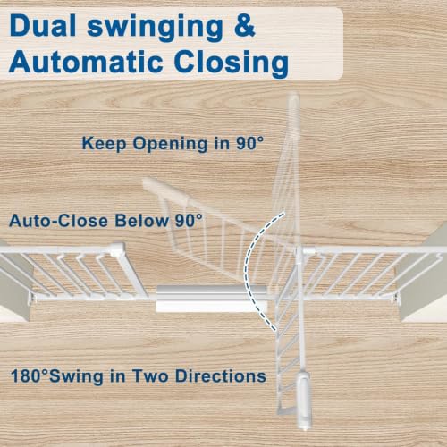 62.20 71.26" Extra Wide Pressure Mounted Baby Gate 30" Tall White (White / 62.20-71.26"/158-181cm)