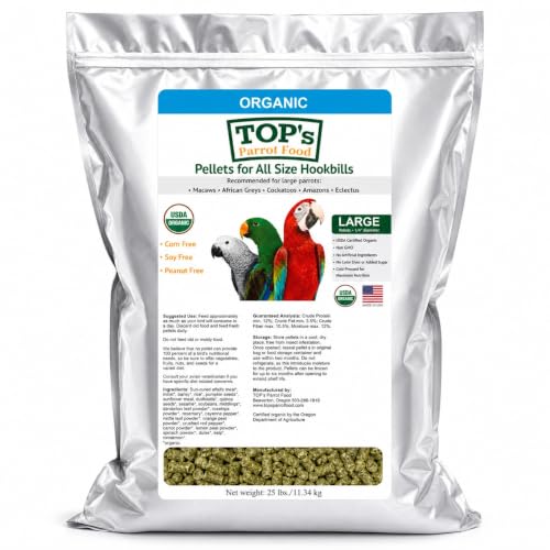 TOP's Large Parrot Pellets 25 lb (Large Pellets / 25 Pound (Pack of 1))