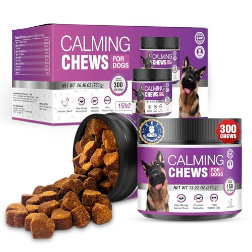 Calming Chews for Dogs 300pc Dog Calming Treat and Bites with Melatonin (300 pcs)