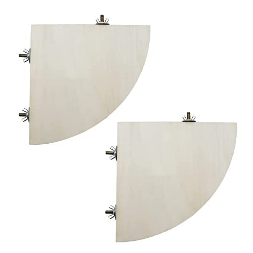 Parrot Corner Flat Perch Platform Bird Cage Paw Grinding (2PC*L: 6.69*6.69inch)