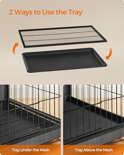 44.1" Dog Crate Furniture (Ink Black / 44.1"L x 29.5"W x 32.3"H)