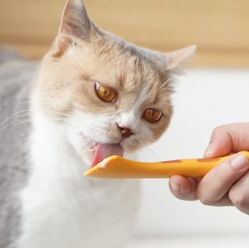 Cat Wet Food Spoon (Orange Spatula)