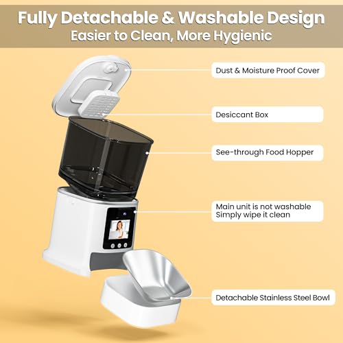 Automatic Cat Feeder with Camera (white)