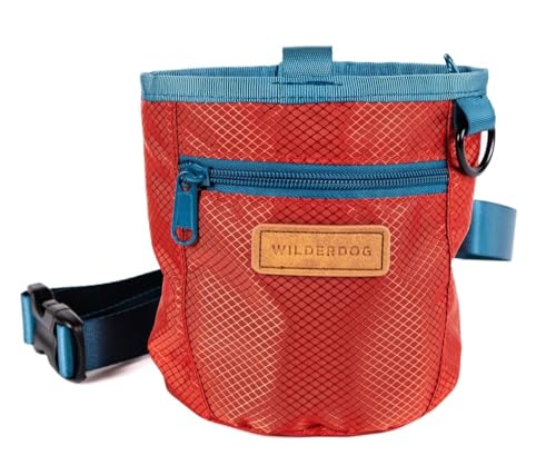Dog Training Treat Pouch with Magnetic and Zipper Closure (Cinnabar)