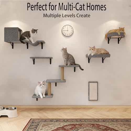Cat Wall Shelves (Light Gray)