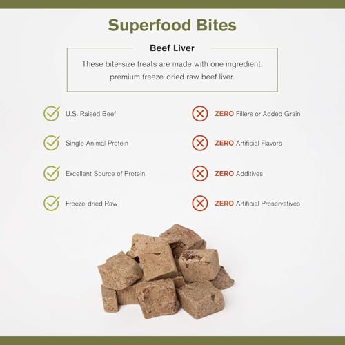 Superfood Bite Beef Liver Dog Treats (4 Ounce (Pack of 4))