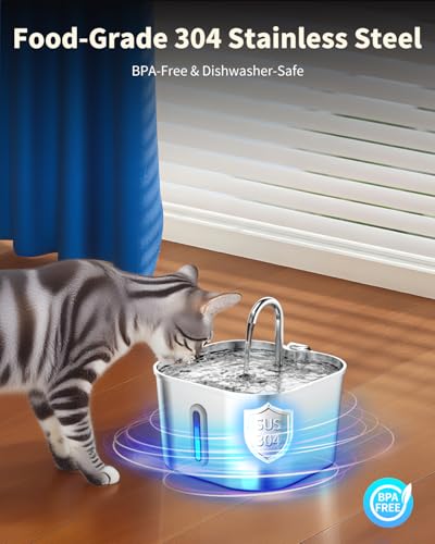 Cat Water Fountain Stainless Steel (2.2L/74oz)