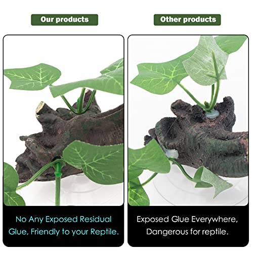 Reptile Corner Branch Terrarium Plant Decoration with Suction Cup for Amphibian Lizard Snake Climbing (Climbing Branch)