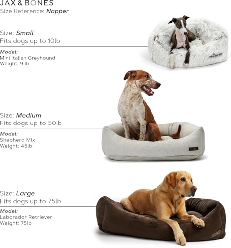 Napper Grey Corduroy Dog Bed w (Large / Luna Grey)