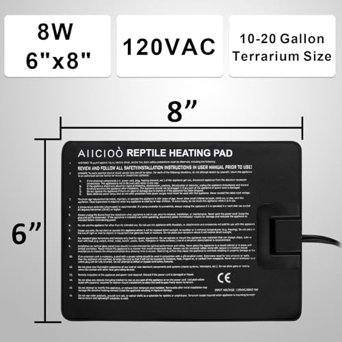 Reptile Heating Pad (6" X 8"(8W))