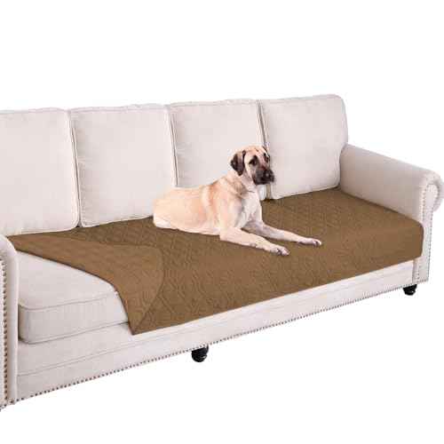 Waterproof Dog Bed Cover Pet Blanket for Furniture Bed Couch Sofa Reversible (30x100 Inch (Pack of 1) / Cream+babypink)