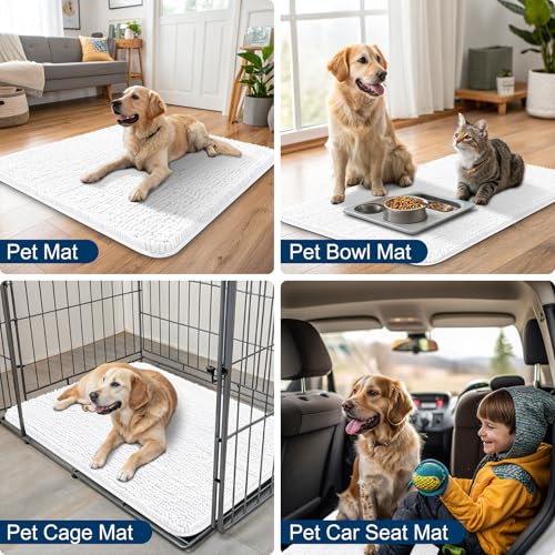 Dog Door Mat for Muddy Paws 30x20 (White / 30"X20")