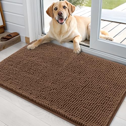 Dog Door Mat for Muddy Paws 36x24 (Mocha / 36" X 24")