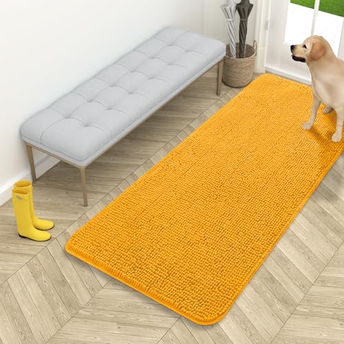 Dog Door Mat for Muddy Paws 54x24 (Golden Yellow / 54" X 24")