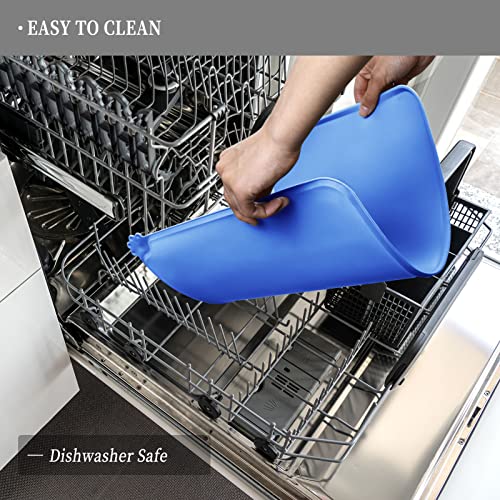 Silicone Pet Feeding Mat (Blue / 24" x 16")