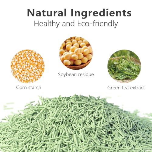 Low Dust Odor Control Flushable Tofu Cat Litter 24LB (6lb x 4bags / Green Tea)