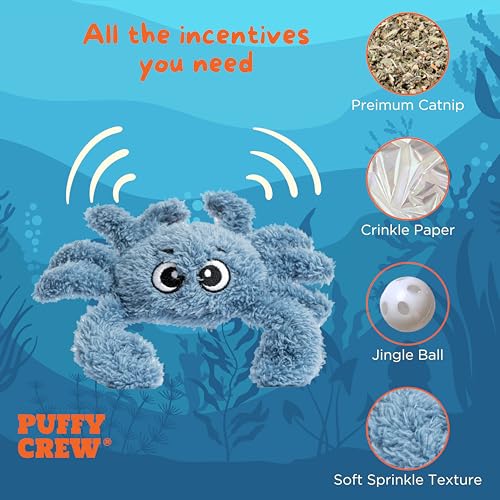 Interactive Catnip Cat Plush Toy (Crab)