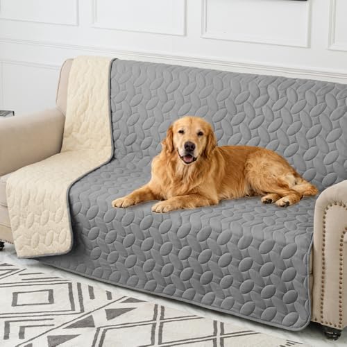 Pet Bed Cover Dog Bed Blanket for Sofa and Furniture Waterproof New Pattern Design (68x82 Inch (Pack of 1) / Lightgrey)