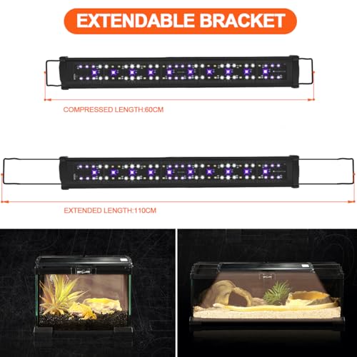 LED UVB Light for Reptile with Timer & Dimmer (22 Inch)