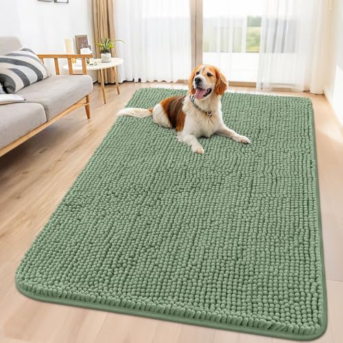 Dog Door Mat for Muddy Paws 59x35 (Olive Green / 59"X35")