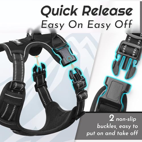 Dog Harness for Medium Sized Dogs (Medium / Black)