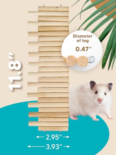 2 Pcs 3.93in High Wooden Hamster Fence (11.8in（3.93in High）)
