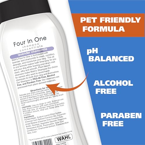 USA 4-in-1 Calming Dog Shampoo with Lavender Chamomile Scent – Cleans, Conditions, Detangles, & Moisturizes - Pet Friendly Formula - 24 Oz - Model 820000A (24 Ounce)