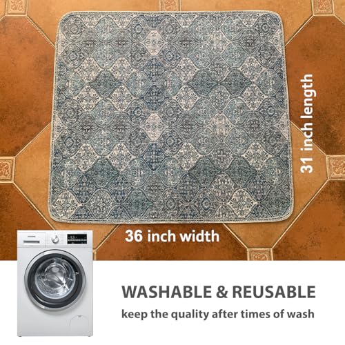 Washable Pee Pads for Dogs (31x36 Inch (Pack of 2) / Blue/Multi)