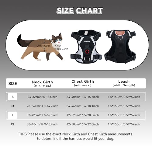 Cat Harness Leash Set with AirTag Holder (Black (Holder for Airtag) / S)