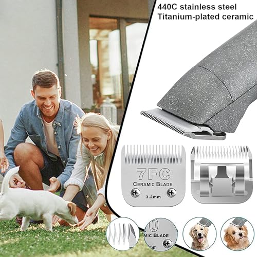3PCS 7FC Blades Dog Grooming Blades Compatible with Andis (3pack #7fc)