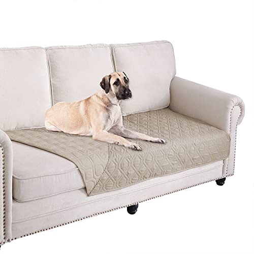 Waterproof Dog Bed Cover Pet Blanket for Furniture Bed Couch Sofa Reversible (40x70 Inch (Pack of 1) / Beige)