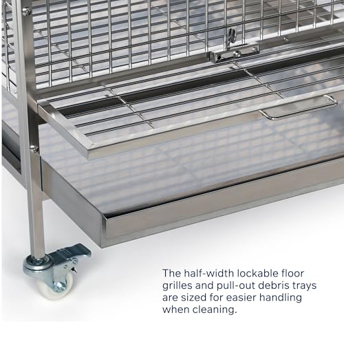 Imperial XXL Stainless Steel Bird Cage (49.0"L x 38.5"W x 74.0"H)