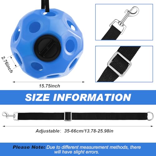 15.75" Extra Large Slow Feed Hay Ball for Horses (Blue)