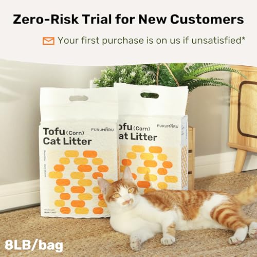 Tofu Cat Litter (Soybean Fiber & Corn Starch - 32lbs - 8lb x 4 Bags)