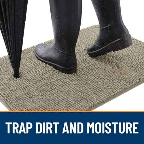 Dog Door Mat for Muddy Paws 59x24 (Warm Taupe / 59" X 24")