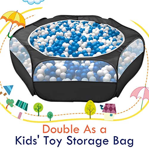 Small Animal Playpen with Zippered Cover (H-Black)