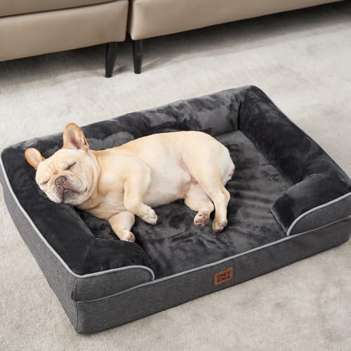 Orthopedic Small Dog Bed (Dark Grey / 24.0"l X 18.0"w X 6.0"th)