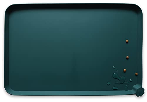 Large Silicone Pet Food Mats (24"L x 16"W / Dark Cedar)