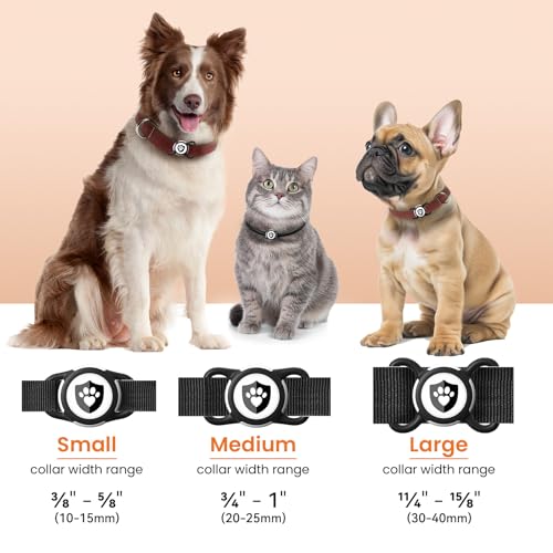4 Pack Waterproof AirTag Dog Collar Holder for Apple Tracker Mix Colors