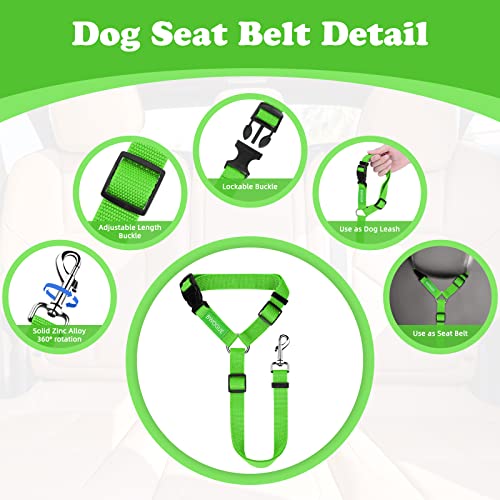 Dog Seat Belt for Car (Green)