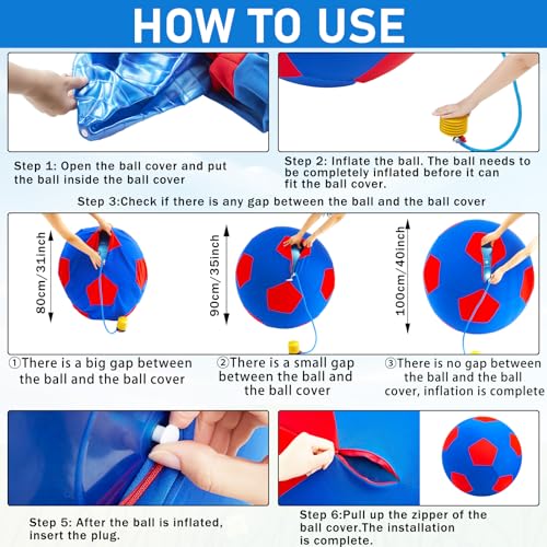 Giant 40 Inch Herding Balls with Ball Cover (Blue / 40 Inch / Stylish)
