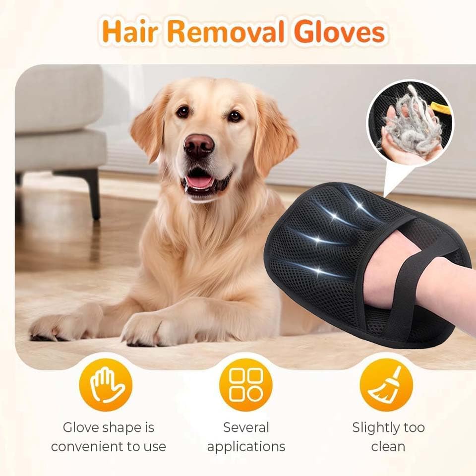 Pet Hair Removal Glove for Cats & Dogs