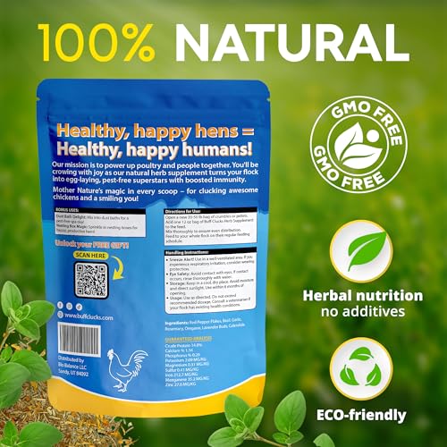 Herbs Supplement for Chicken Food Natural Poultry Feed (12 Ounce (Pack of 1))