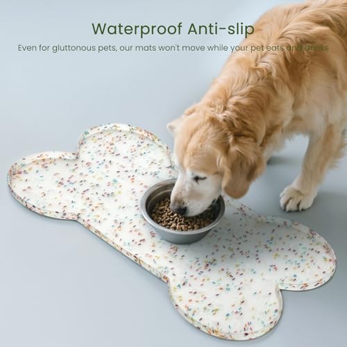 Dog Food Mat Anti (31.8" x 16" / Donut White)